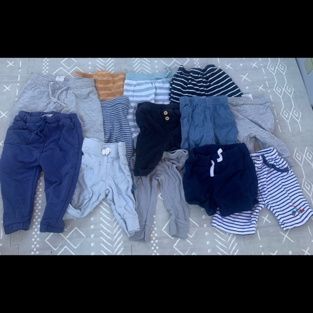 Baby pants bundle 13 items 0-9 months